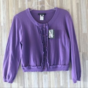 NANETTE LEPORE Violet Captain Hook Cardigan Medium